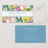 モダントレンディーウォーター色フローラアート先生 名刺 (正面/裏面)