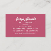 モダントレンディーウォーター色フローラアート先生 名刺 (裏面)