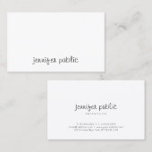 モダントレンディーエレガントハンドスクリプトシンプルテンプレート 名刺 (正面/裏面)