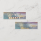 モダントレンディーエレガントハート金ゴールドグリッター ロイヤリティカード (正面/裏面)