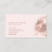 モダントレンディーエレガントプロフェッショナルメイクアップアーティスト 名刺 (裏面)