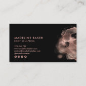 モダントレンディーエレガントプロフェッショナルメイクアップアーティスト 名刺 (裏面)