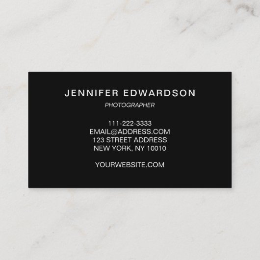 モダントレンディーエレガントミニマルプロフェッショナル 名刺 (裏面)