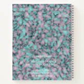 モダントレンディーエレガント大理石金ゴールド ノートブック (裏面)