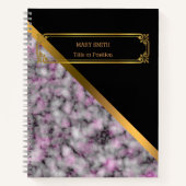 モダントレンディーエレガント大理石金ゴールド ノートブック (正面)