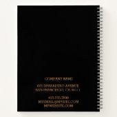 モダントレンディーエレガント大理石金ゴールド ノートブック (裏面)