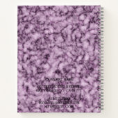 モダントレンディーエレガント大理石金ゴールド ノートブック (裏面)