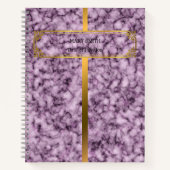 モダントレンディーエレガント大理石金ゴールド ノートブック (正面)