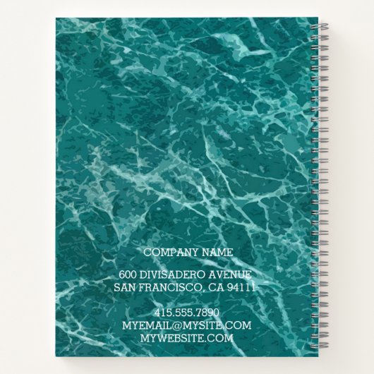 モダントレンディーエレガント大理石金ゴールド ノートブック (裏面)