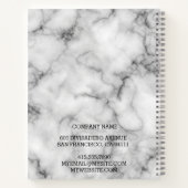 モダントレンディーエレガント大理石金ゴールド ノートブック (裏面)