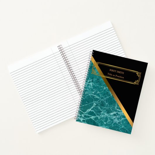 モダントレンディーエレガント大理石金ゴールド ノートブック (内部)