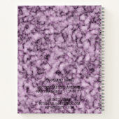 モダントレンディーエレガント大理石金ゴールド ノートブック (裏面)