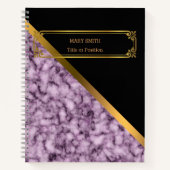 モダントレンディーエレガント大理石金ゴールド ノートブック (正面)