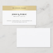 モダントレンディーエレガント金ゴールドルックシンプルテンプレート 名刺 (正面/裏面)