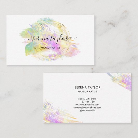 モダントレンディーオフェイクパルストーンプロフェッショナルエレガント 名刺 (正面/裏面)