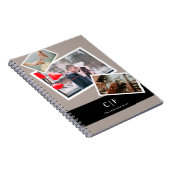 モダントレンディーカスタムフォトモノグラム名 ノートブック (右側)