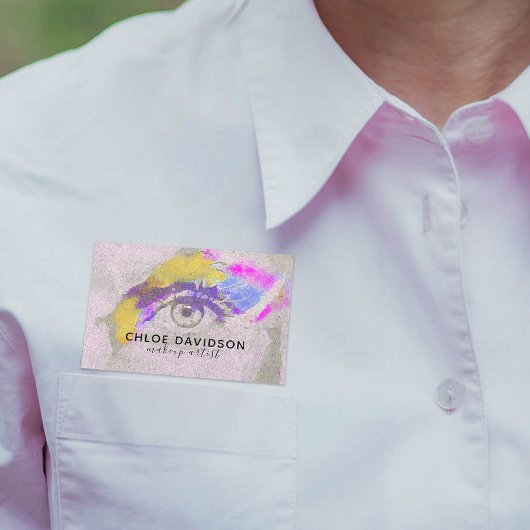 モダントレンディーカッコいい表現型メイクアップアーティスト 名札