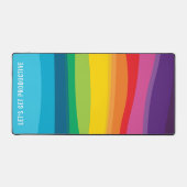 モダントレンディーカラフルオーガニック抽象芸術 デスクマット (正面)