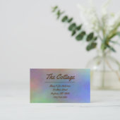 モダントレンディーカラフルゲストハウスバケーションレンタル 名刺 (スタンド正面)