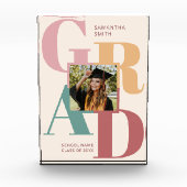 モダントレンディーカラフルスクリプト卒業 フォトブロック (正面)