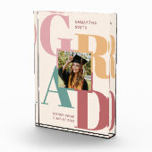 モダントレンディーカラフルスクリプト卒業 フォトブロック (右)