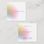 モダントレンディーカラフルテンプレートエレガント スクエア名刺 (正面/裏面)