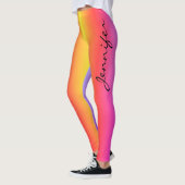 モダントレンディーカラフルピガーリーンク勾配スポーツ レギンス (左)