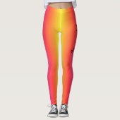 モダントレンディーカラフルピガーリーンク勾配スポーツ レギンス (正面)