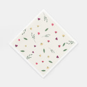 モダントレンディーカラフルフローラ スタンダードランチョンナプキン (角)