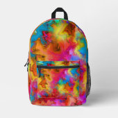 モダントレンディーカラフルレインボーアート プリントバックパック (正面)