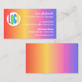 モダントレンディーカラフルロゴ会社ブランド 名刺 (正面/裏面)