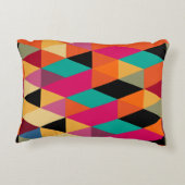 モダントレンディーカラフル幾何学模様 アクセントクッション (裏面)