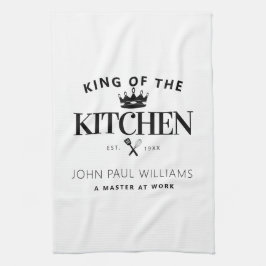 モダントレンディーキングオブザキッチンクラウン男性へ キッチンタオル