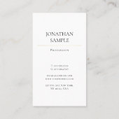 モダントレンディークリーンデザインプエレガントライナラグジュアリー 名刺 (裏面)