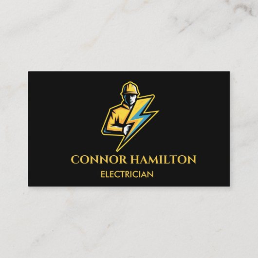 モダントレンディークール稲妻電気技師 名刺 (裏面)