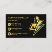 モダントレンディークール稲妻電気技師 名刺 (正面)