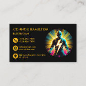 モダントレンディークール稲妻電気技師 名刺 (正面)