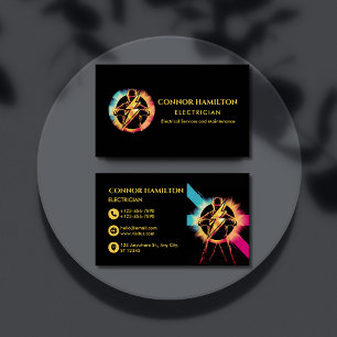 モダントレンディークール稲妻電気技師 名刺