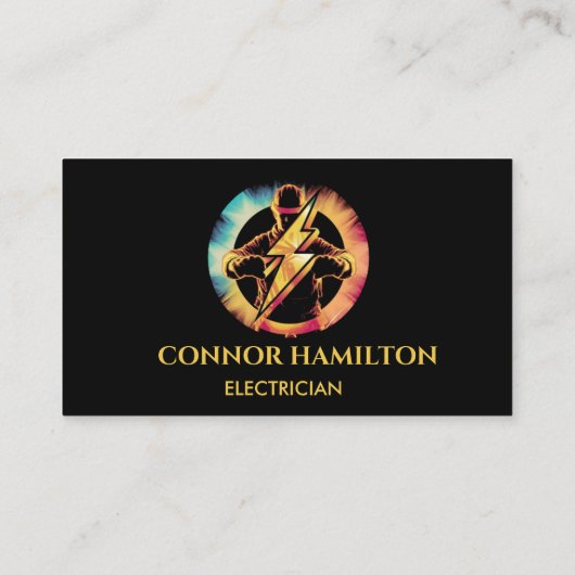 モダントレンディークール稲妻電気技師 名刺 (裏面)