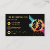 モダントレンディークール稲妻電気技師 名刺 (正面)