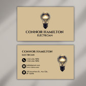 モダントレンディークール電球電気技師 名刺