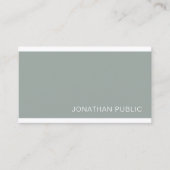 モダントレンディーグリスタイリッシューンお洒落デザインラグジュアリー 名刺 (正面)