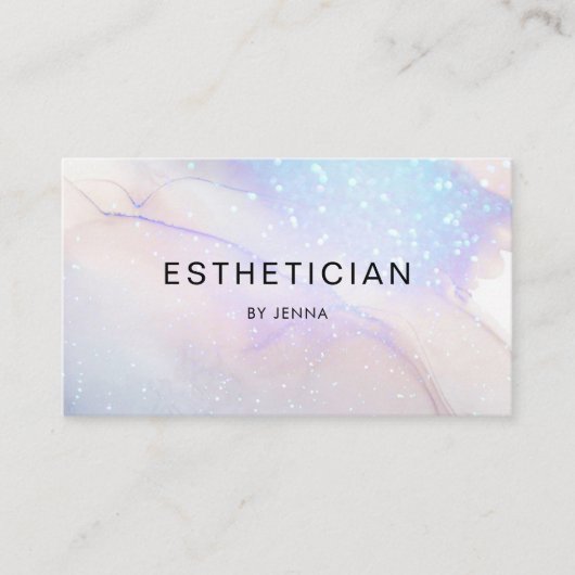 モダントレンディーグリッターサロン名刺 名刺 (正面)