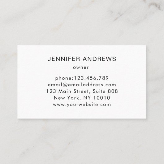 モダントレンディーグリッターサロン名刺 名刺 (裏面)