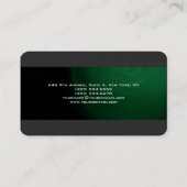 モダントレンディーグリーングレイユニークトレンディークリエイティブ 名刺 (裏面)