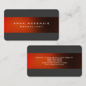 モダントレンディーグレーレッドユニークトレンディークリエイティブ 名刺 (正面/裏面)