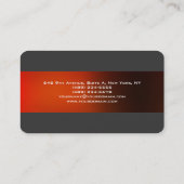 モダントレンディーグレーレッドユニークトレンディークリエイティブ 名刺 (裏面)