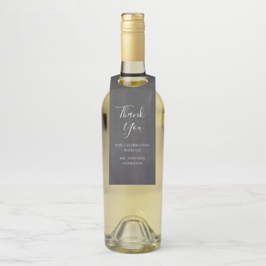 モダントレンディーグレー。チョーク結婚ボー感謝していドユー ボトルネックタグ (ボトル)