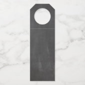 モダントレンディーグレー。チョーク結婚ボー感謝していドユー ボトルネックタグ (裏面)