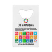 モダントレンディーサ感動的ステナビリティゴール クレジットカード栓抜き (裏面)